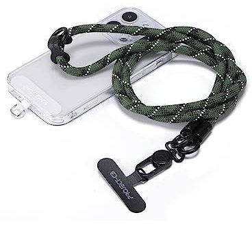 project-cb Phone Lanyard×1,Phone Tether Tab×2, Crossbody Cell Phone Lanyard,Rope Lanyard,Universal Adjustable Phone Strap(Green)