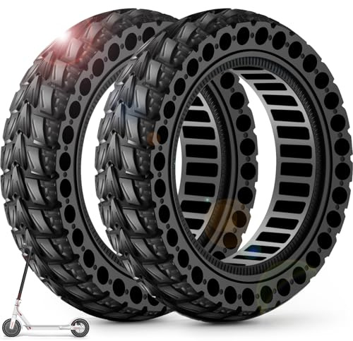 BANGTING 2PCS 60/70-6.5 E Scooter Reifen,10x2.50-6.5 Vollgummireifen, 10x2.5 zoll Ersatzreifen für Ninebot Max G2 / G30 / G30D / G30E / G30E / G30LP / G30D II / G30 Max (Schwarz)