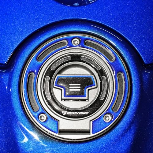 Resin Bike Aufkleber Motorrad Kompatibel Mit Yamaha R1 - R1M 2020-2024. Schutz Motorrad Tankdeckelschutz vor Stößen und Kratzern. Aufklebersatz 3D-Harzklebstoff - Stickers Made in Italy