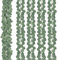 DEMIUKO 12 Stück Eukalyptus Girlande Künstliche Pflanzen Frühling Eukalyptus Ranke Grün Silberdollar Blätter Girlande Hängepflanzen Reben für DIY Kranz Hochzeit Gartenzaun Handlauf Tisch Deko