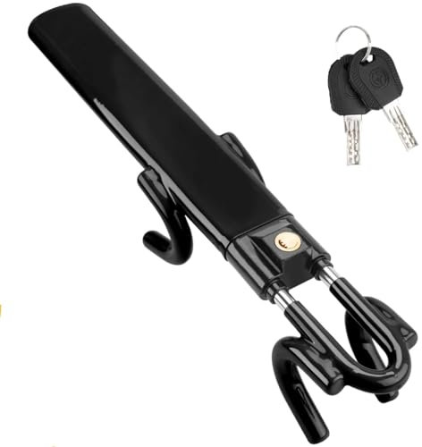 FELEA Lenkradkralle, Für Audi 80 B4/B1/B2/B3 Lenkradschloss für Auto, Diebstahlsicherung Auto, Auto Diebstahlsicherung, 2 Schlüssel.,B-Black