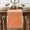 Tischläufer Leinen Orange aus Reinem Dekoratives Tischband Esstisch Dekorationen Bauernhausstil Rustikale Couchtischdekoration für Geburtstage Hochzeiten Heimparty Dekor 30 x 140 cm