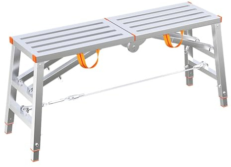 Torre de andamio de aluminio de altura ajustable multiusos con capacidad de carga de 400 libras