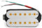 Micro Électrique À Double Bobinage Alnico5 Humbucker Bobine Fendue Neck7.5K/Bridge15K Double Bobine Guitare Électrique Pick-up Noir Partie De Guitare Son Chaud Blanc(Neck 50MM)