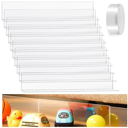 LOPYXBR Blocker für Möbel, 40 x 12 x 4 cm, transparent, Spielzeug-Blocker für unter dem Sofa, Teppich, verstellbare Couch-Spielzeug-Stopper mit Klebeband für Sofa, Bett (40 x 40 x 39,9 x 3,8 cm), 10