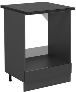 Vicco Armario para Horno Empotrado R-Line, Antracita Alto Brillo, 60 cm, ET Antracita