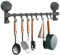 KITDAHOM Hakenleiste Küche - Küchenleiste, mit Saugnapf, bohrfrei, 40 cm, 8 bewegliche Haken, hohe Tragkraft, für Küche, Badezimmer oder Balkonwände