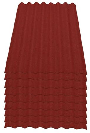 Onduline Easyline Dachplatte Wandplatte Bitumenwellplatten Wellplatte 9x0,76m² - rot