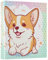 Cute Dog Pastell Polka Dots 3,5 cm Ordner 3 Ringe mit 3 Innentaschen, dekoratives süßes Ordner, Notizbuch für Schule, Büro, Zuhause, 1 Packung