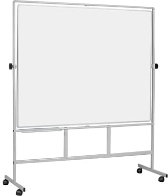 Bi-Office Revolver Plus, Double-Sided Lacquered Steel Surface, Aluminium Structure, 120 x 120 cm