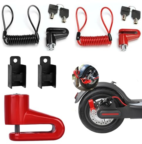 Behogan Serratura di sicurezza per scooter elettrico, 2 pezzi, per Xiaomi M365 1S Pro2