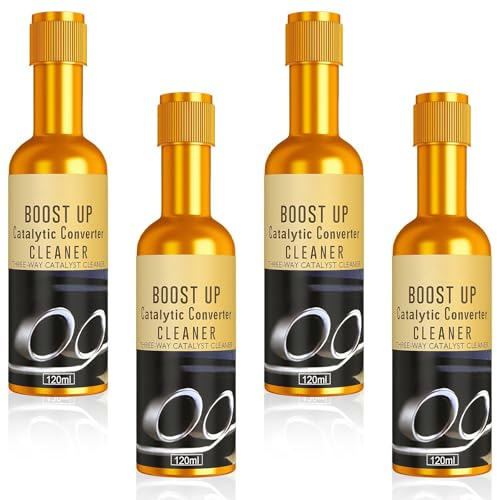120ML Petrol Catalytic Convertor Cleaner Kit, 4PCS Boost Up Diesel Fuel Catalytic System Cleaner, Fuel Injector Cleaners for Gas Diesel Cars, Auto Parts Engine, Exhaust Pipe, Treatment&Lower Emission