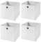 Stick&Shine 4X Aufbewahrungs Korb Weiß Faltbox 32 x 32 x 32 cm Regalkorb faltbar