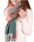 heekpek Damen Kariert Oversized Kaschmir Schal Lange Winterschal Weich Wraps Groß Karo Fransen Schal Warm Schal für Herbst Winter, Rosa grün