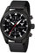 Airleader Black Steel Chronograph KHS.AIRBSC.MB Edelstahl IP-beschichtet schwarz, Meshband, KHS Tactical Watch, Einsatzuhr, Fliegeruhr