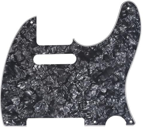 Musiclily 5 Löcher Vintage Tele Pickguard Gitarren Schlagbrett für Fender American/Mexican Telecaster E-Gitarre, 4 lagig Tortoise Shell