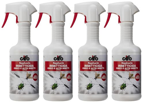 Multipack 4 Pz Nephorin Cimici Insetticida Per Cimici Forbice Vespa Pesciolino d'argento