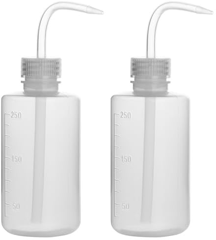stonylab 2er Pack 250 ml Waschen Flasche Kunststoff, Squeeze Flasche Spritzflasche, LDPE Material mit schmalem Mund, Squeeze Wash Bottle für Laborreinigung Pflanzenbewässerung, 8.5 oz