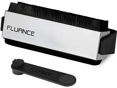 Fluance Reinigungsset für Schallplatten und Eingabestift, mit 2-in-1 antistatischer Kohlefaser und weicher Samt-LP-Bürste und Eingabestift-Bürste (VB52)