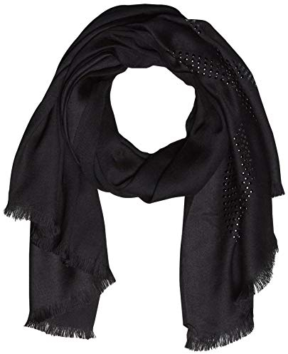 Calvin Klein Damen Studded Logo Pashmina Mode-Schal, schwarz, Einheitsgröße