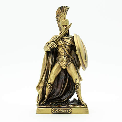 Helcee Leonidas-Statue, handgefertigt, bronzebeschichtet, 20,3 cm