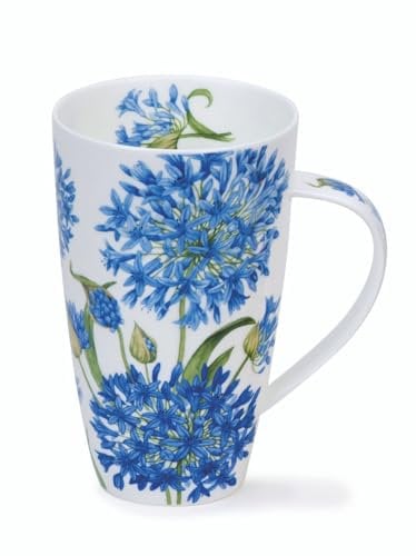 Dunoon Tasse en porcelaine fine fabriquée en Angleterre en forme de Henley (Agapanthus)