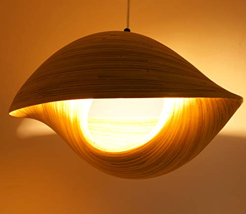 GURU SHOP Design Deckenlampe/Deckenleuchte, in Bali Handgemacht aus Bambus - Modell Bambusa 4/30 cm