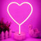 YIVIYAR Neon Heart Light - LED USB/Battery Powered Pink Sign for Bedroom - Aesthetic Room Decor for Women, Wedding, Birthday Decorations