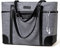 Chase Chic Laptop Handtasche Damen, Groß Wasserdicht 15.6 Zoll Laptop Tasche Arbeitstasche, Elegante Shopper Tote Bag für Business Büro Schule Einkauf Arbeit mit Gepäckband (Grau)