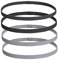 4 Stück Haarbänder Sport, Elastisches Haarband Herren Damen, Fußball Hairband/Sport Stirnbänder Nicht Rutschend für Männer, Frauen, Jungen, Kinder(Schwarz Grau)