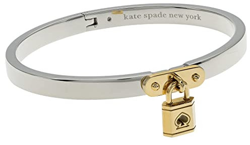 Kate Spade New York Lock and Spade charm bangle, Silver