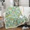 Homewish Kinder Ratte Plüsch Bettdecke 130x150 Maus Nagetiere Sherpa Decke Lustige Tierliebe Herz Decke für Jungen Mädchen Kinder Cartoon Stil Fleece Überwurf für Wohnzimmer,Blaugrün