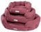 JAMAXX Ovales Hundebett mit Komfort-Füllung, Bezug Waschbar, Vintage Canvas Stoff, Hunde-Korb Körbchen mit Hohen Seitenwänden PDB2087 (S) 60x50, pink