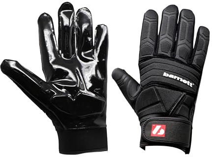 BARNETT FLG-03 Professionelle Linemen Fußballhandschuhe, OL, DL, Schwarz (klein)