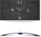 ARTLAND Wanddeko Wanduhr ohne Tickgeräusche Alu Funkuhr analoge Funkuhr 60x30 cm Granitoptik Gesteinoptik Anthrazit J4XM