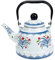 Cabilock Emaille Wasserkocher 1.7L Vintage Kaffeekanne Retro Kanne Induktion Teekocher Blumen Wasserkessel Wasserkanne Teekessel Tea Pot Chinesische Kessel für Gas E Herd Gasherd