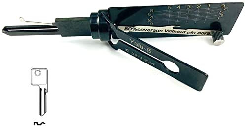 TPM Go Locksmith - Strumento per serratura Yale, pick e decoder 2 in 1, kit di grimaldelli per porte del Regno Unito (Yale-5)