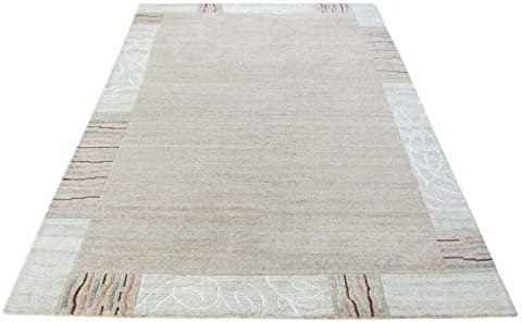 Nepal Teppich Handgeknüpft Beige Compatible with Braun 100% Wolle Orientteppich 160x228 cm N-21