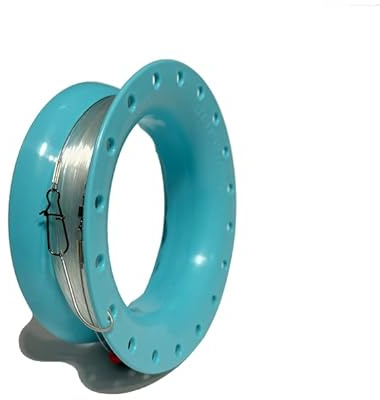 Handrolle Cuban YOYO 17,8 cm Hakenhalter mit 18,1 kg 135 m Monolinie, Edelstahlvorfach, 3/0 Japan hergestellter Haken