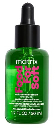 Matrix Food For Soft Serum 50 ml | Mehrzweck-Öl-Serum für trockenes, sprödes Haar | Glättend, spendet Feuchtigkeit und verleiht Glanz | Mit Avocadoöl | Hitzeschutz