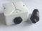 Eaglerise Transformator für Balkonkraftwerk mit Wieland Buchse und Geradem Stecker - Wassergeschützt nach IP65 - 93 x 93 x 55 mm
