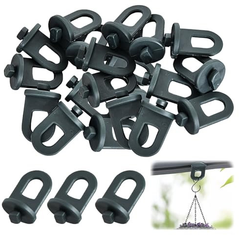 Wondsea 50pcs Gewächshausclips mit hoher Tragkraft,Kunststoff-Gewächshaus-Haken,Stabile Pflanzenhalter Aufhängevorrichtungen Ösen,Gewächshaus Zubehör,Befestigung für Rankhilfen Grün