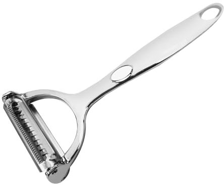 WUBAYI Potato Peeler, 2 in 1 Serrated Fruit & Vegetable Peeler, Kitchen Julienne Peeler, Stainless Steel Professional Peeler for Kitchen, Fruits, Carrots, Apples, Vegetables, Kiwi Potato Peeler