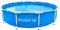 Hanjet Steel Frame Pool Set Rahmenpool PE Schwimmbecken Aufstellpool Gartenpool Sommer Swimingpool Stahlrahmenpool Planschbecken für Außenbereich Hinterhof, rund, Blau (Ø305x76cm)