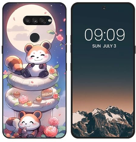 WUACYEAMING für LG K50S Hülle,Mode Schutzhülle Schwarz Handyhülle mit Aesthetic Muster Weich Silikon Dünn TPU Stoßfeste Kratzfest Schutzhülle Cover-Kleintiere