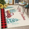 Guchuang Bedding Weihnachtsteppiche 120 x 170 cm Kurzflor Teppich rutschfest Waschbar Teppiche Mit Weihnachtlichem Muster Für Wohnzimmer Küche Schlafzimmer Badezimmer,Weihnachtsdekoration