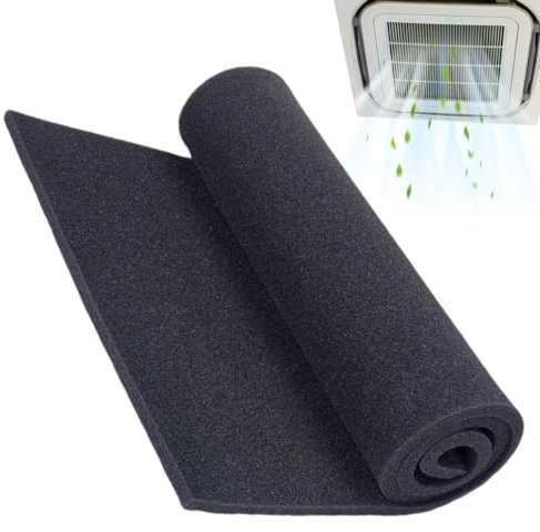Filtre De Ventilation De Plafond Pour - Matériau De Filtre à Air En Mousse De Voiture Découpable, Filtre De Remplacement Pour Ac Ac Découpable De 16x40 Pouces Pour Un Refroid