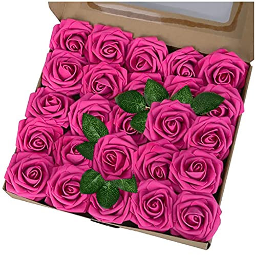 Illustrazione regalo Rose in schiuma decorazione PC fiore 25 fai da te casa matrimonio quotidiano scatola festival simulazione San Valentino bouquet decorazione per la casa fiori finti (rosa rossa,