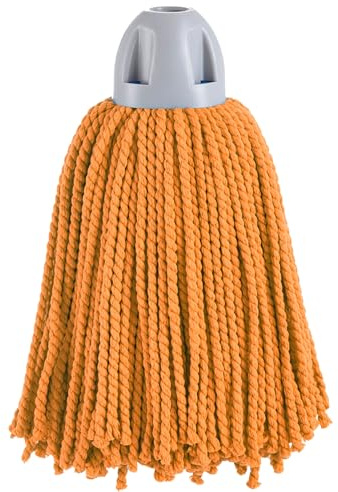 Maya - Fregonas de Microfibra Industrial MAX Pro Hilo para Limpieza Profesional de Suelos sin Dejar Manchas ni Rayas, Recambios de Alta Absorción y Secado Rápido, 30x18 cm (Naranja, 2 Unidades)