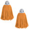 MAYA Fregona MAX Pro Hilo. Limpieza Eficiente y Duradera para Superficies Lisas. 100 % Microfibra. Extra Absorbente y Escurrefacil. Rosca Universal. Pack de 2 Fregonas (Naranja)